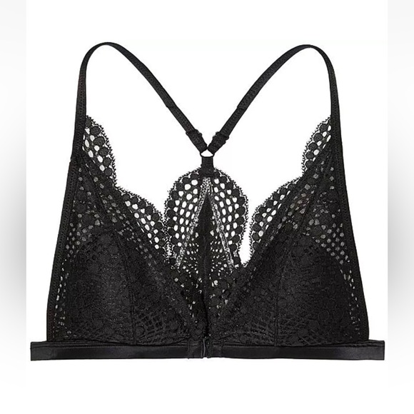 Victoria’s Secret Black Lace Front Closure Bralette Bra - Picture 3 of 10